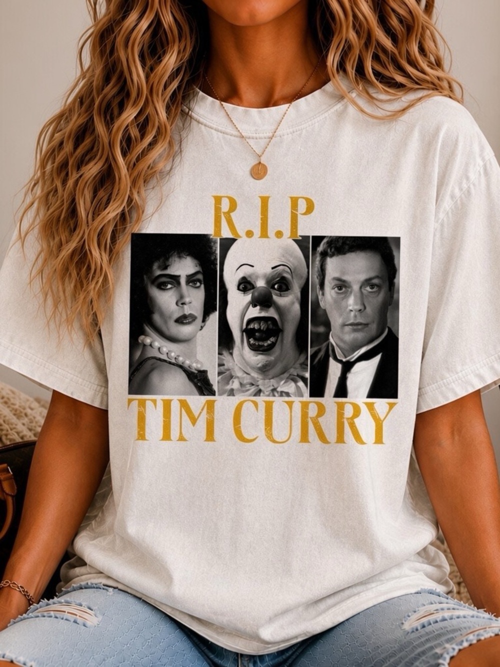 Tim Curry Memorial Shirt, Actor Tribute Horror Movie Tee, Frank N Furter T-Shirt